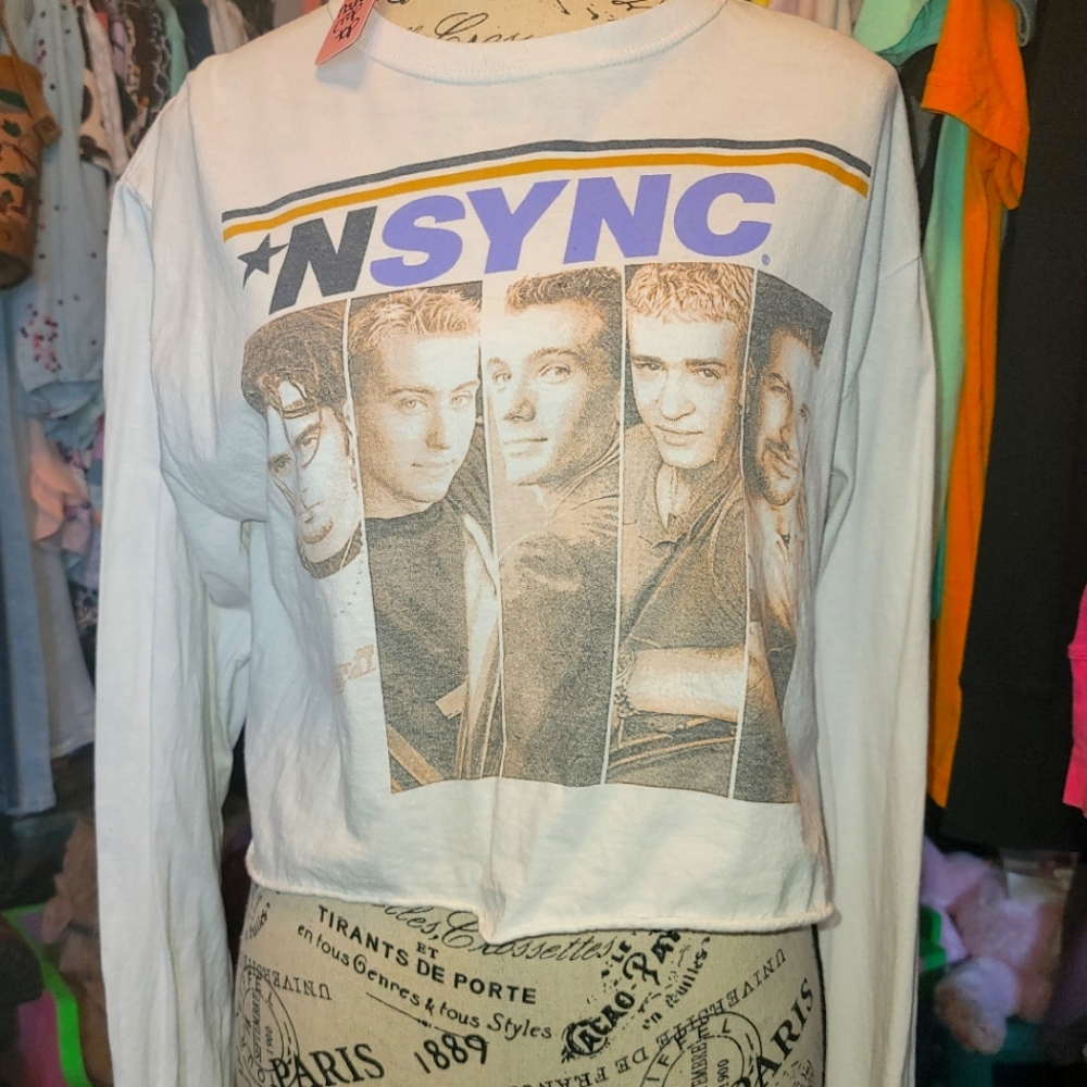 Brand New Nsync long Sleeve Crop Top